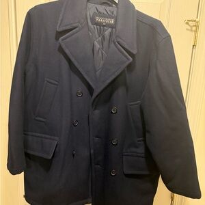 Perry Ellis Men's Deep Blue Peacoat